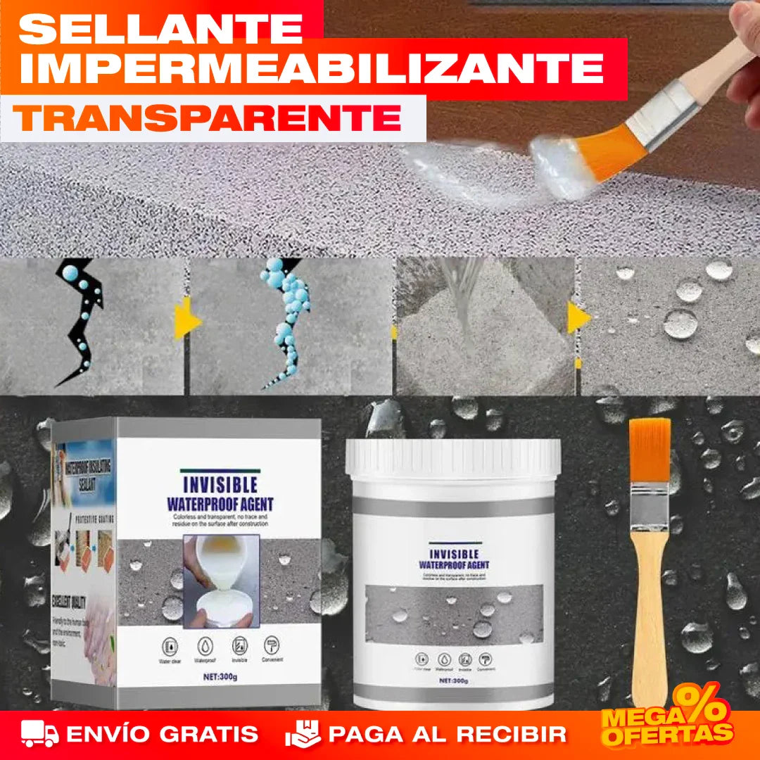 PROMO 2X1 SELLANTE IMPERMEABILIZANTE TRANSPARENTE 300g